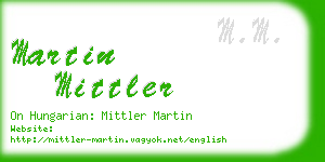 martin mittler business card
